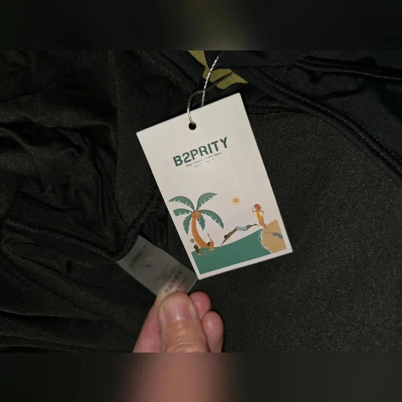 Womens B2Prity, size large, black 1 piece swimsuit, NEW WITH TAGS! - Picture 4 of 4